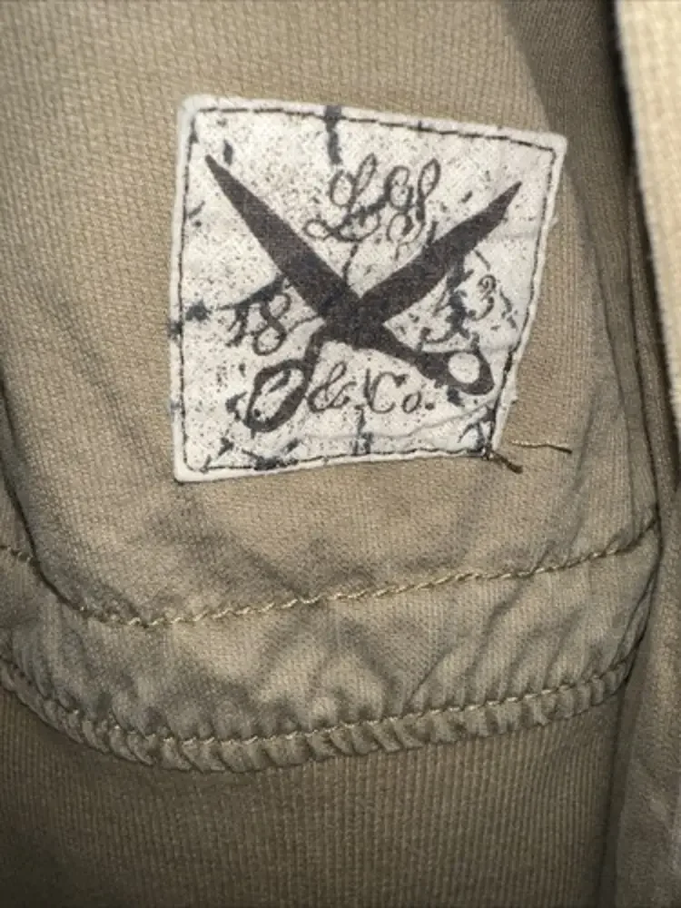 HTF Levi’s Commuter Jacket Hidden Pockets Nylon‎ Hood Khaki (see Measurements)